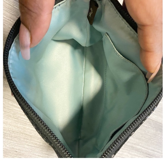 Coach Signature C Y2K Pouchette Black w/ Patent Leather Snake Print Trim - Picture 4 of 6